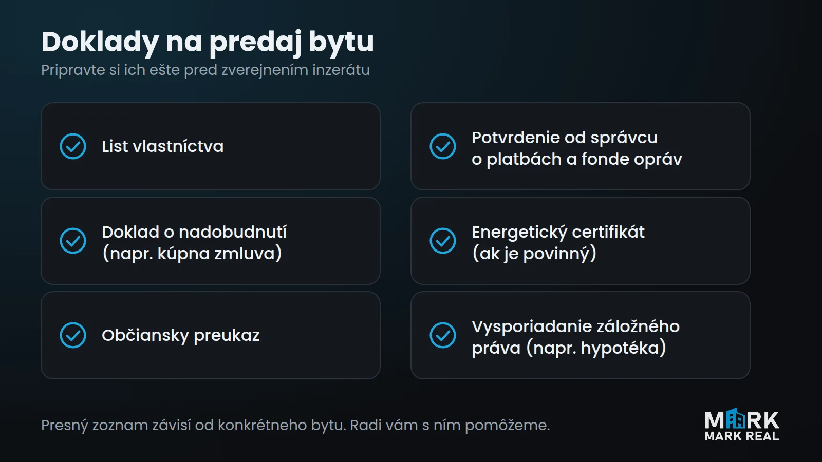 Doklady na predaj bytu: čo si pripraviť pred zverejnením inzerátu